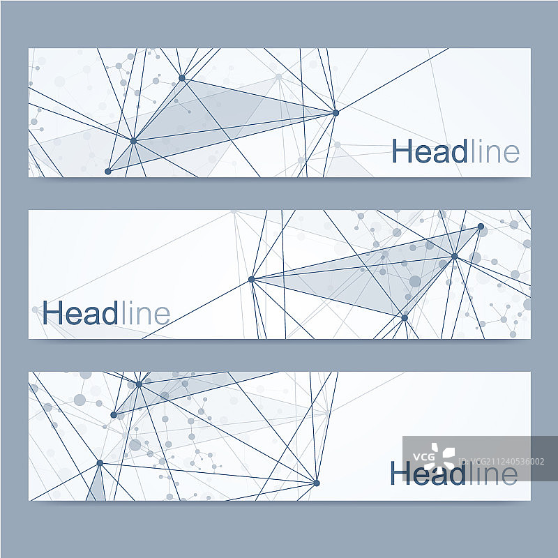 科学的一套现代旗帜DNA图片素材