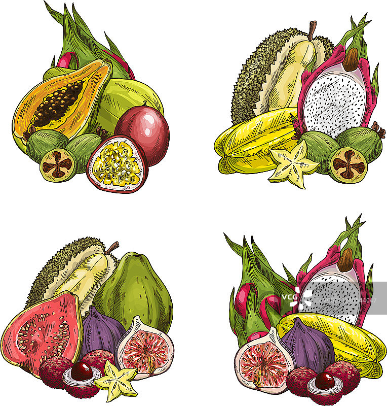 珍稀新鲜热带水果图片素材