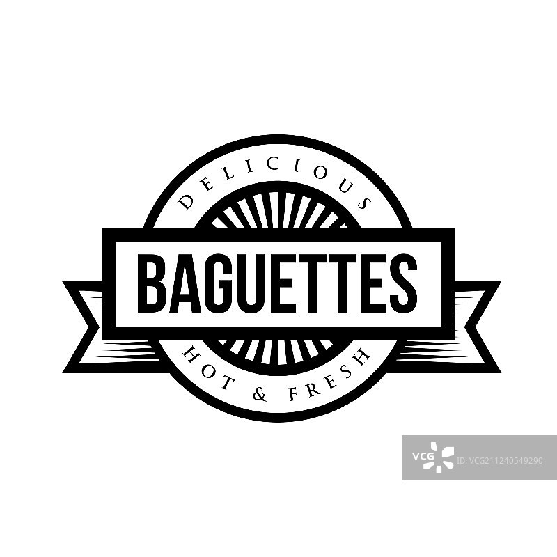 法棍复古标志或印章图片素材