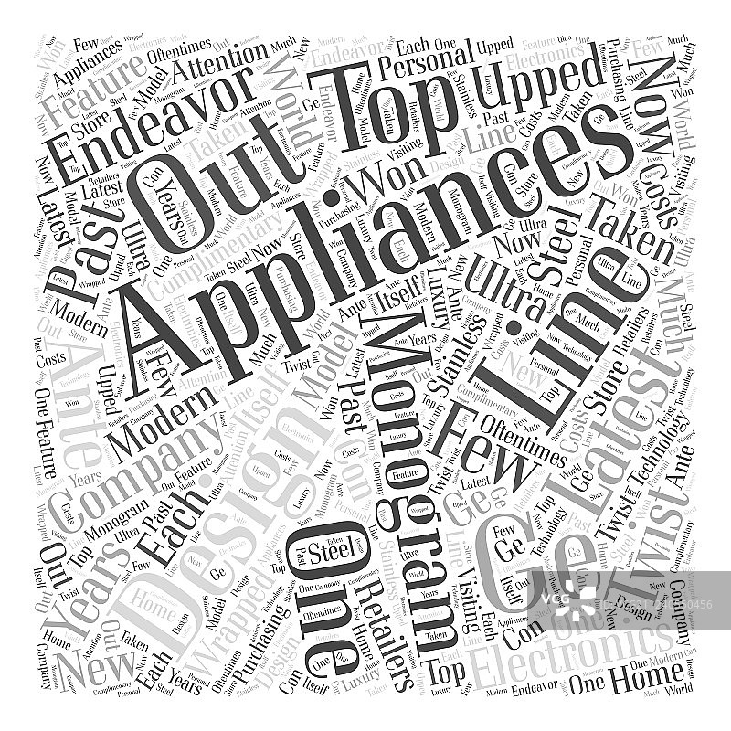 通用电气Monogram电器词云概念图片素材