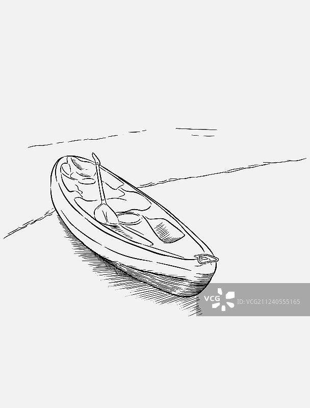 皮划艇草图图片素材