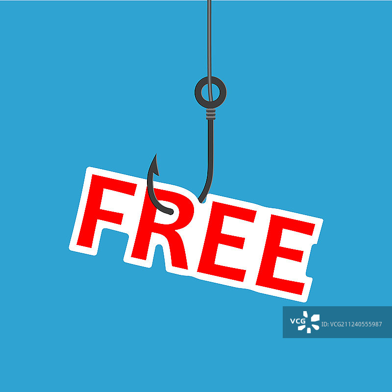 带标签的鱼钩图片素材