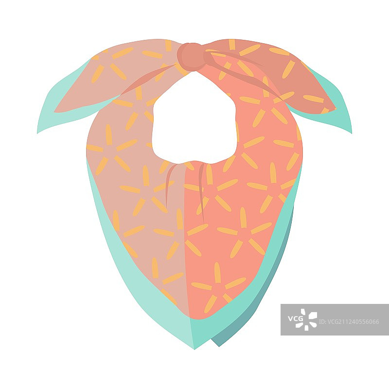 扁平风格的女士围巾图片素材