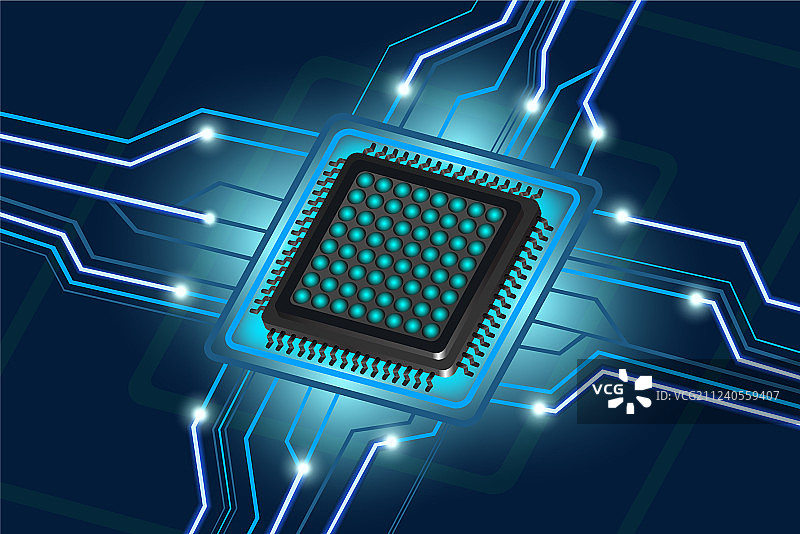 电脑处理器电子技术图片素材