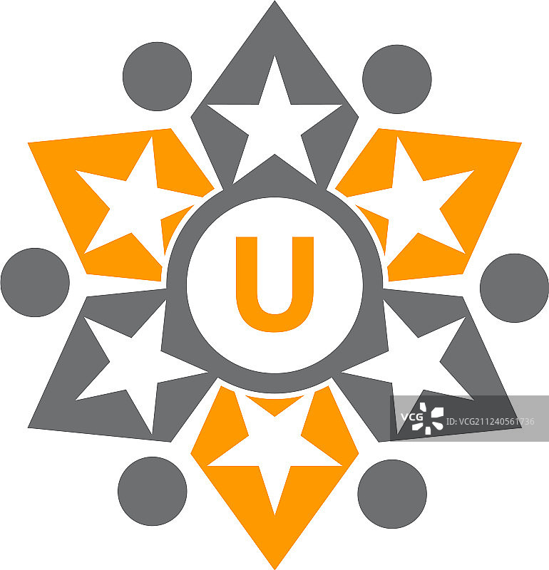 成功生活指导字母U图片素材