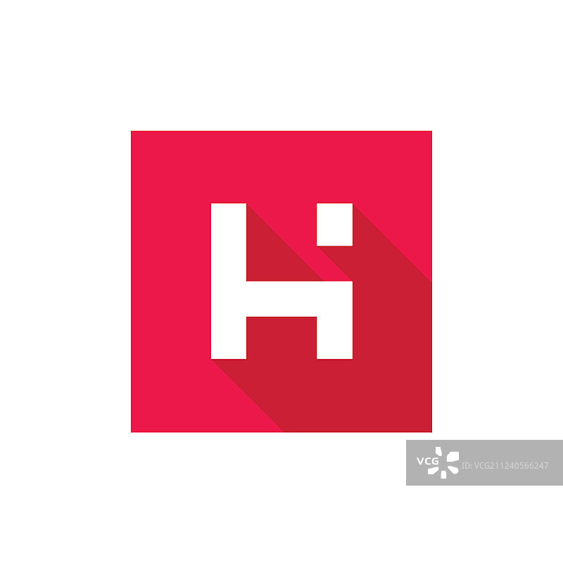 红色字母H标志设计图片素材
