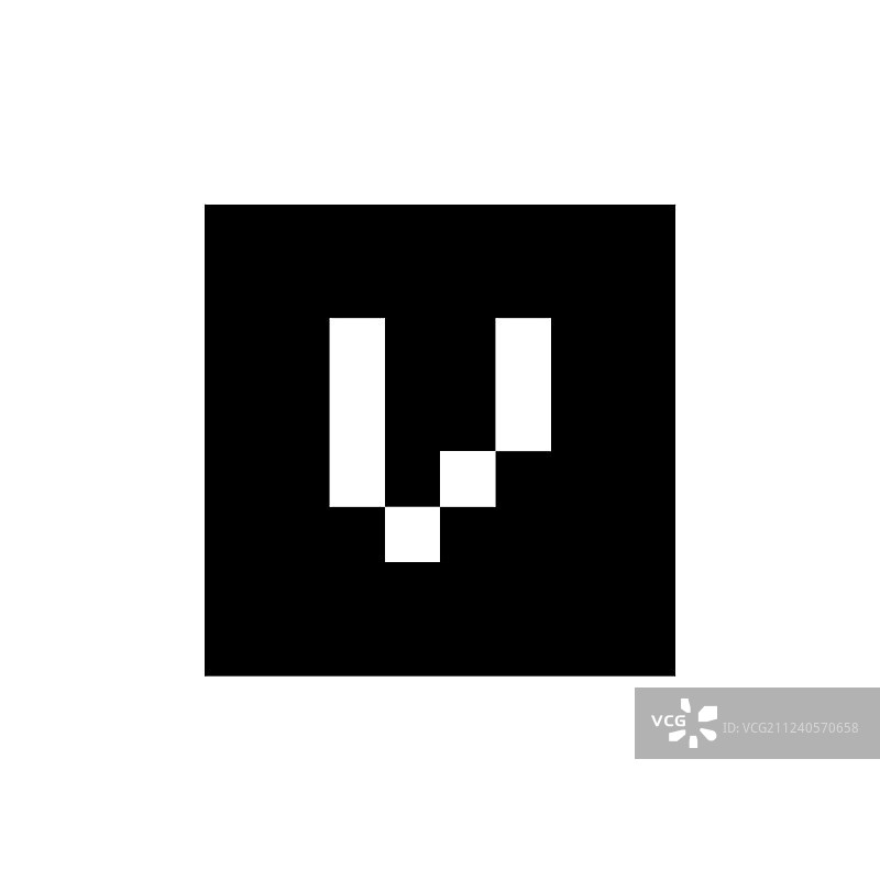 V字母logo设计图标图片素材