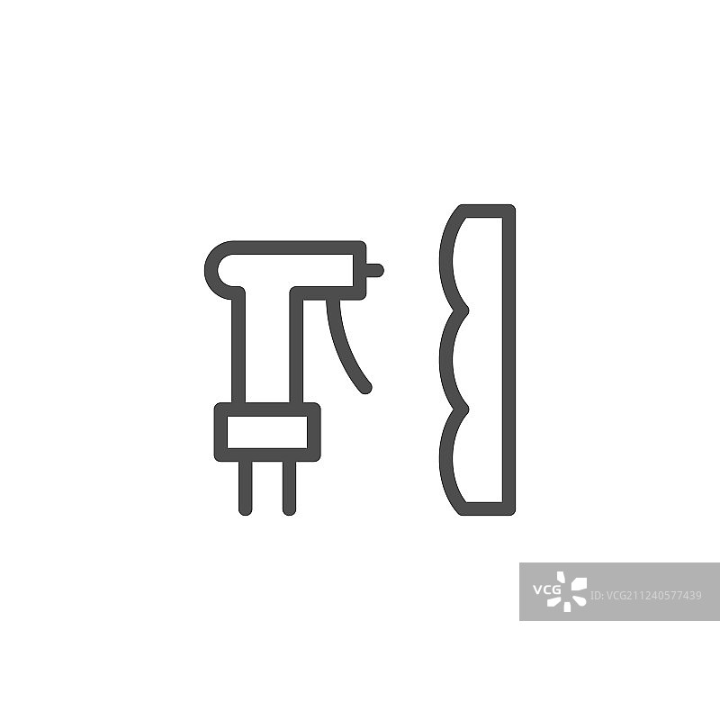 泡沫隔热线性图标图片素材