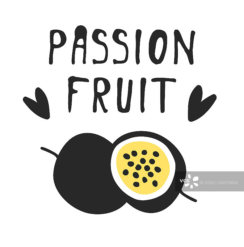 手绘热带水果和文本合集图片素材