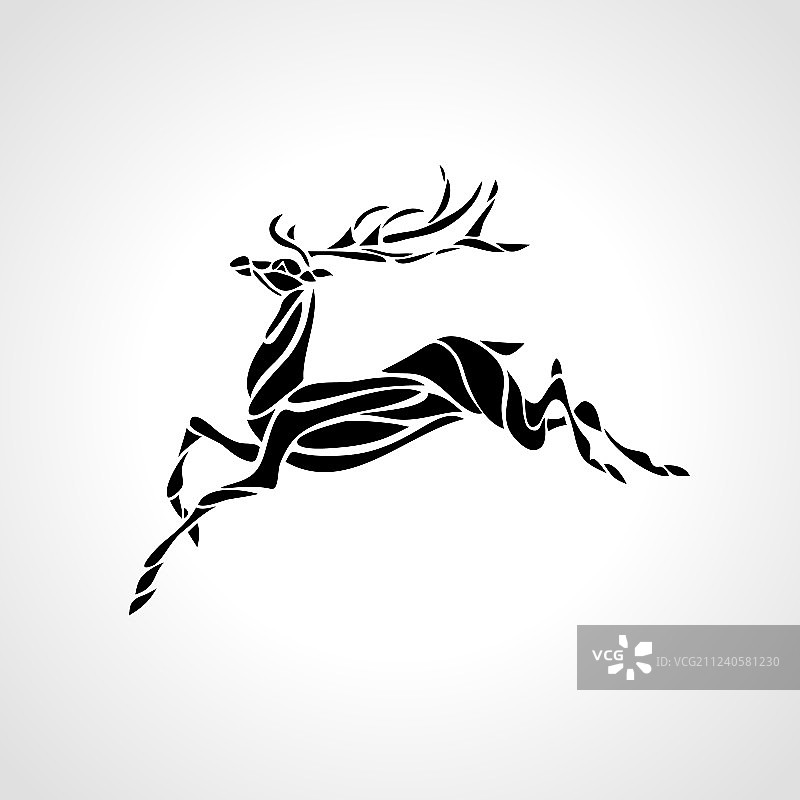 创意鹿剪影图片素材