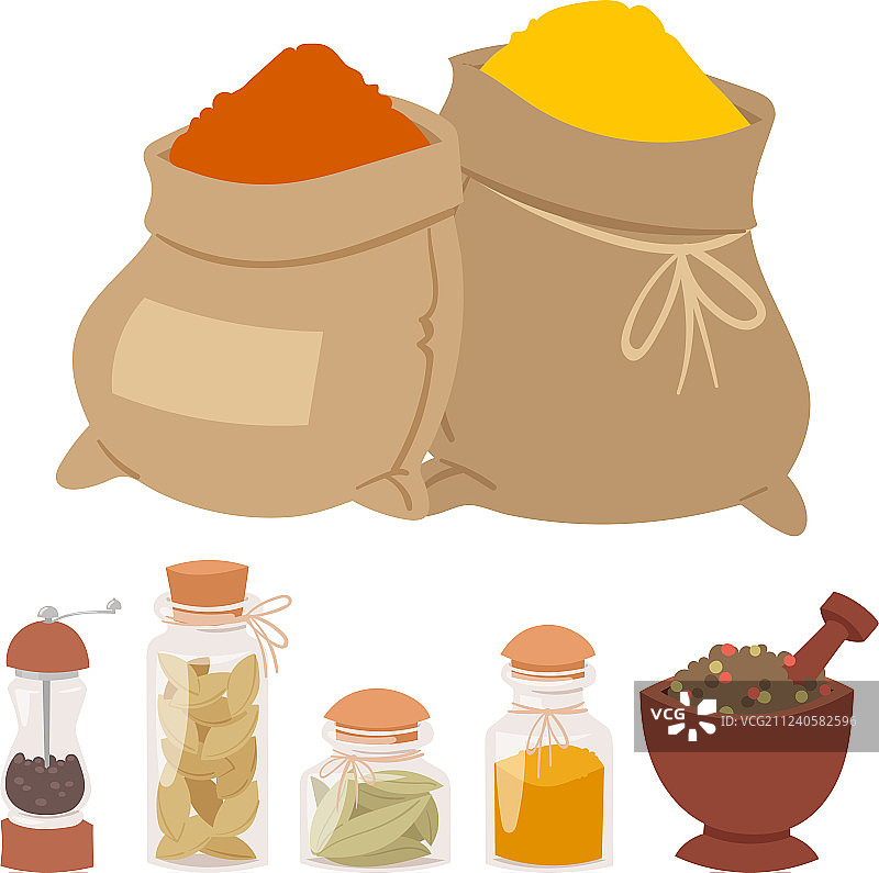 调味食材：香辣草本天然香料图片素材