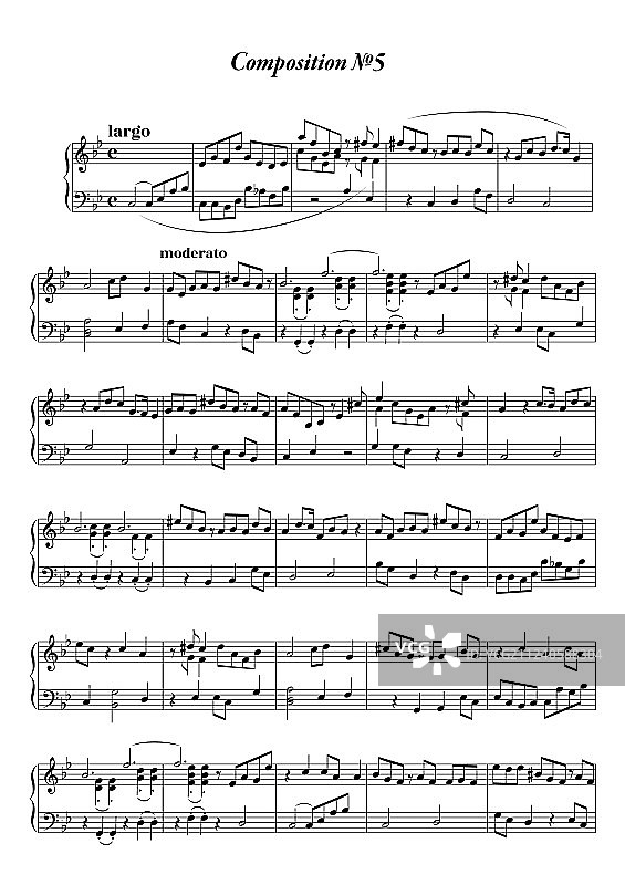 白色背景上带有抽象旋律的乐谱图片素材