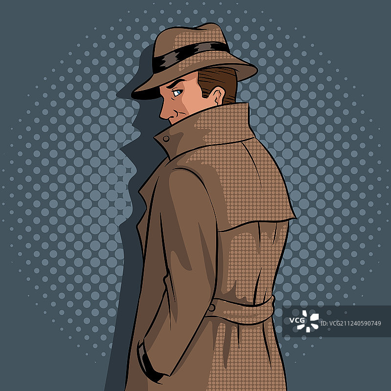 穿着雨衣和帽子的人像艺术图片素材