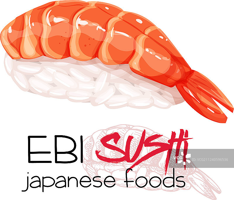 日式寿司虾图片素材