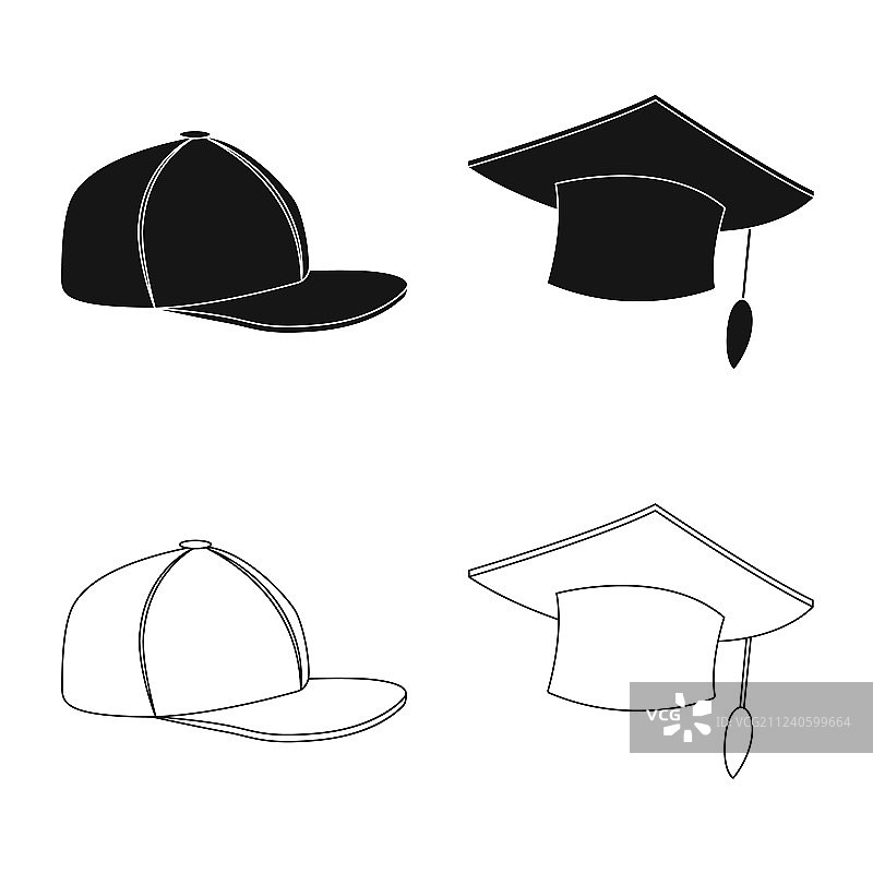 帽子和帽子的图标合集图片素材