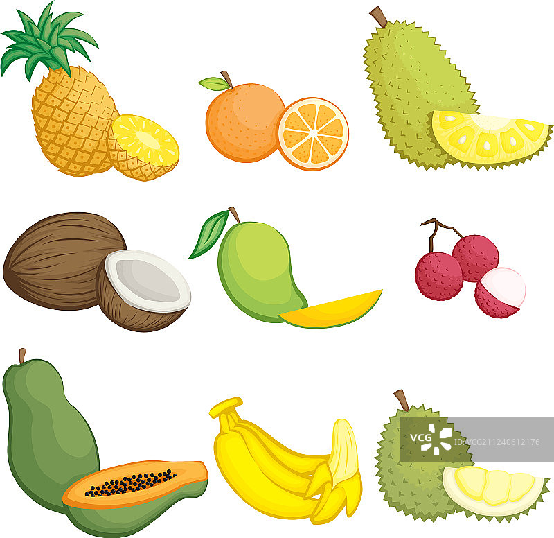 热带水果图标图片素材