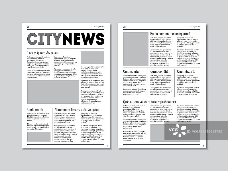 带标题的城市新闻报纸图片素材