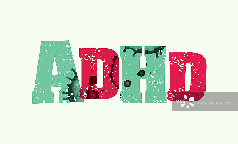 多动症概念艺术字图片素材