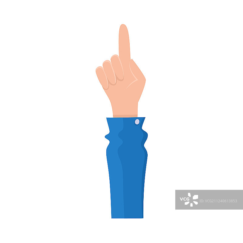 扁平风格的维修工手部指向图片素材