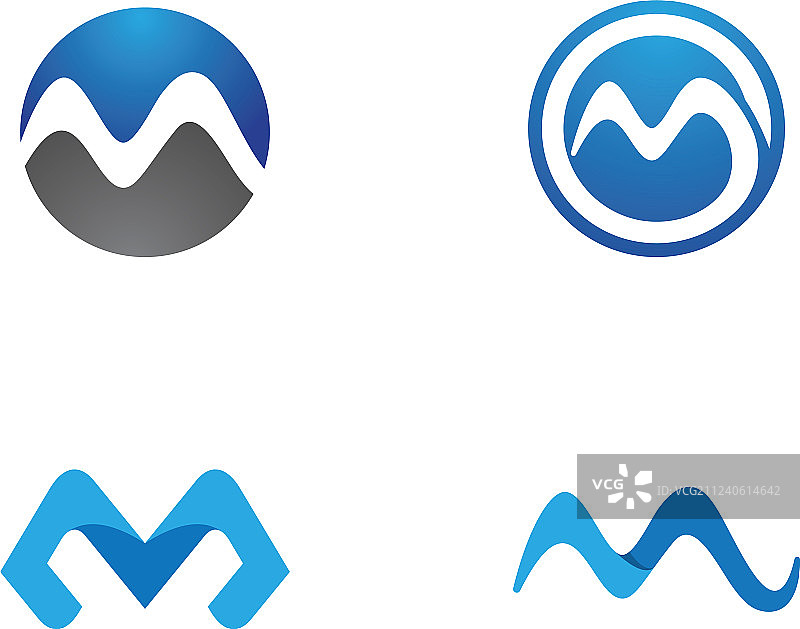 M字母标志模板图片素材