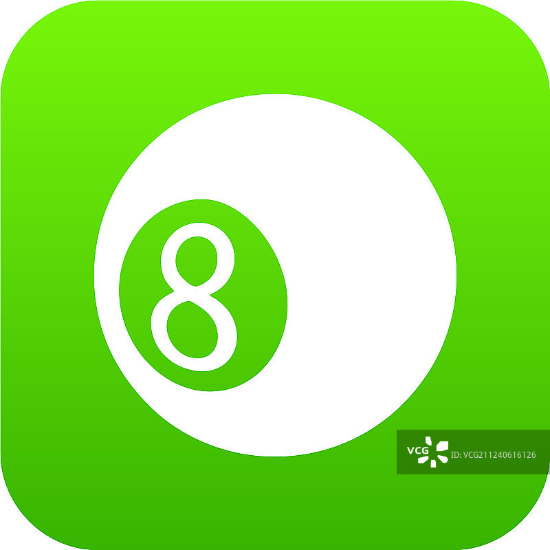 绿色台球图标图片素材