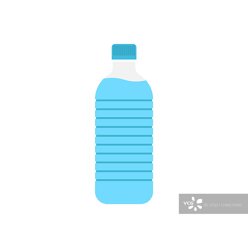 扁平风格塑料苏打水瓶图标图片素材