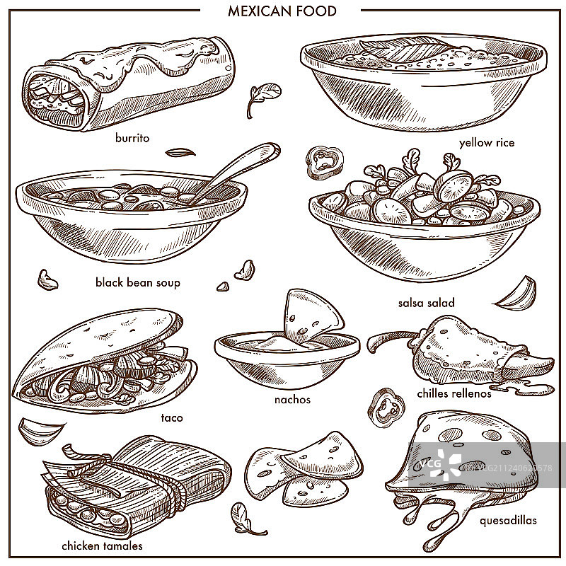 墨西哥美食传统菜肴图片素材