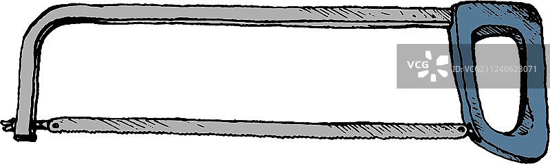 手绘钢锯图片素材