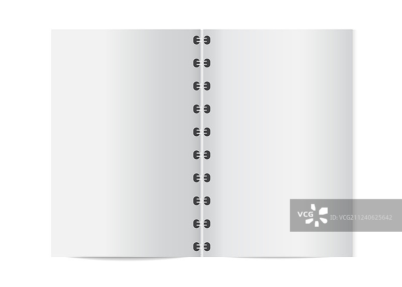 逼真的打开的笔记本样机图片素材