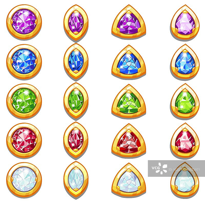彩色钻石护身符图片素材