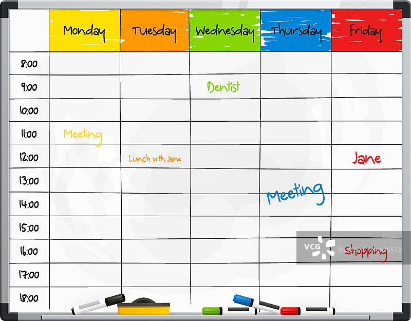 白板上的计划模板图片素材