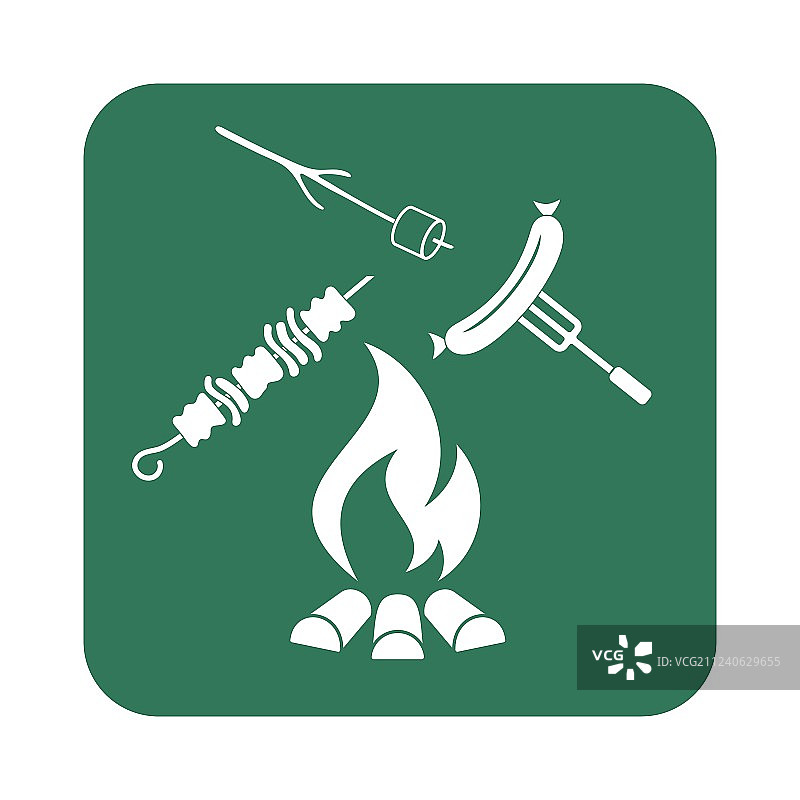 烤香肠、串烤肉图标图片素材