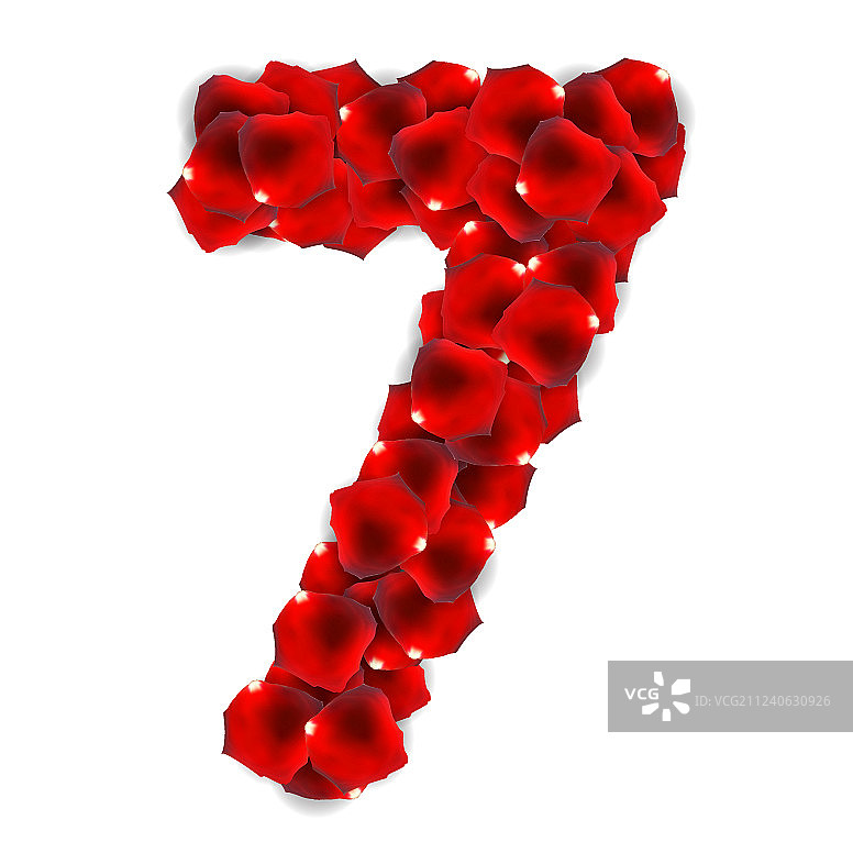 逼真的玫瑰花瓣数字图片素材