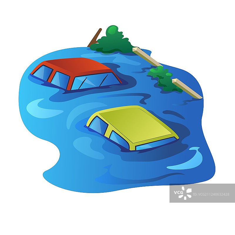 汽车浸水图片素材
