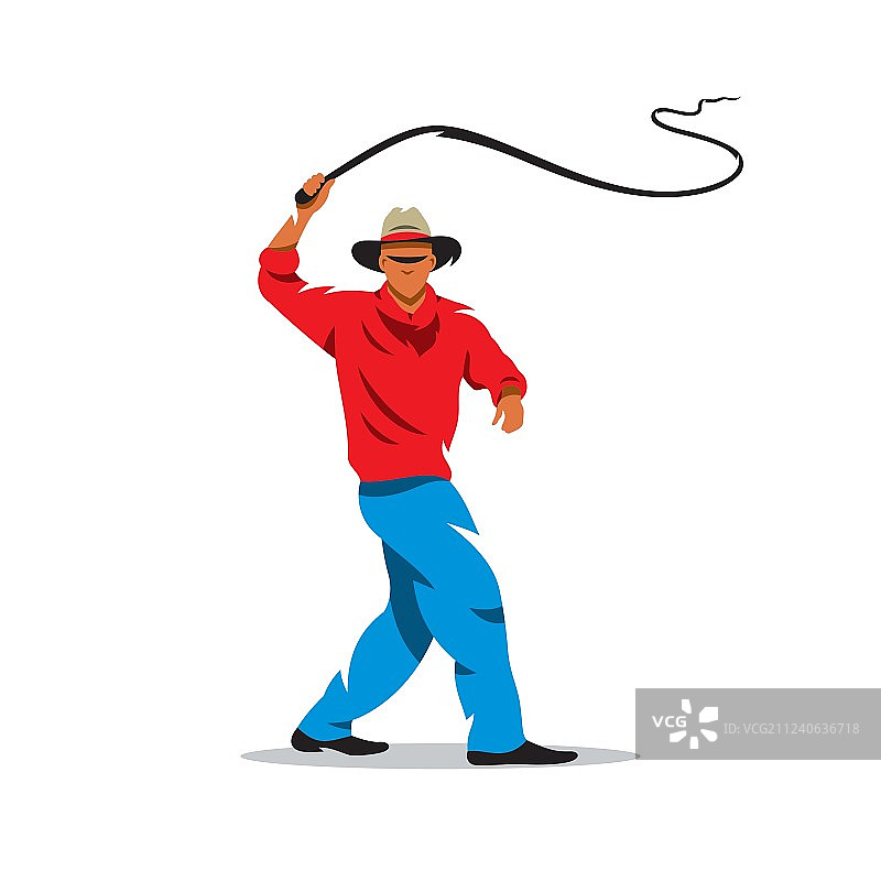 拿着鞭子的卡通男人图片素材