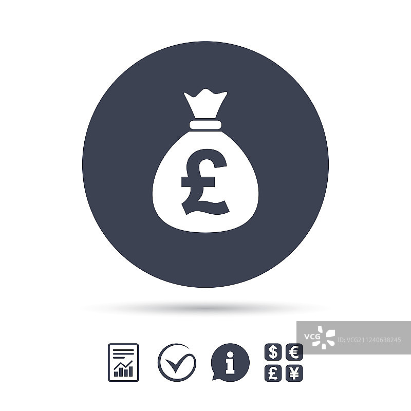 钱袋英镑货币符号图标图片素材
