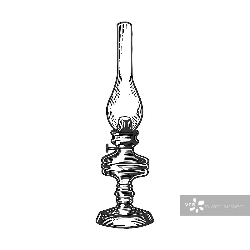 煤油灯雕刻图片素材