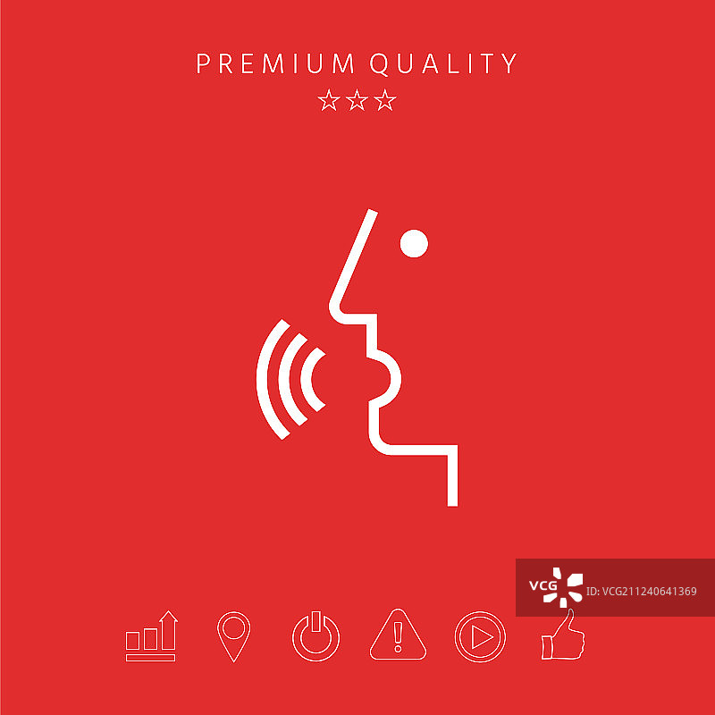 语音控制人物对话 - 图标图片素材