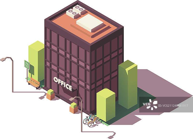 2.5D办公楼图片素材