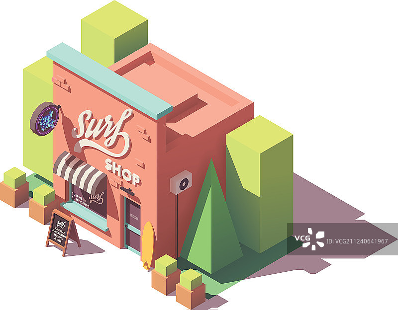 2.5D冲浪商店图片素材