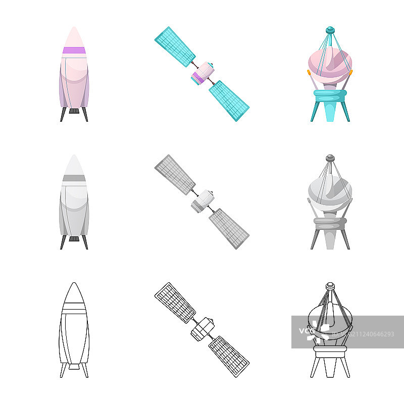 火星与太空标志合集图片素材