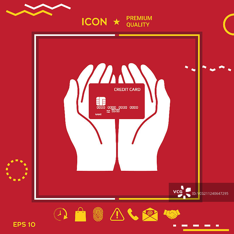 手持信用卡图标图片素材