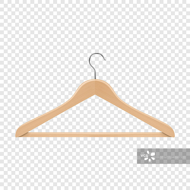 逼真衣服外套木制衣架特写图片素材