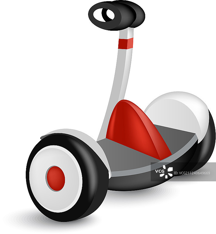 白色背景上的迷你平衡车图片素材