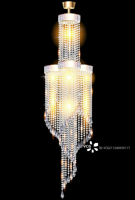 带水晶的现代吊灯图片素材