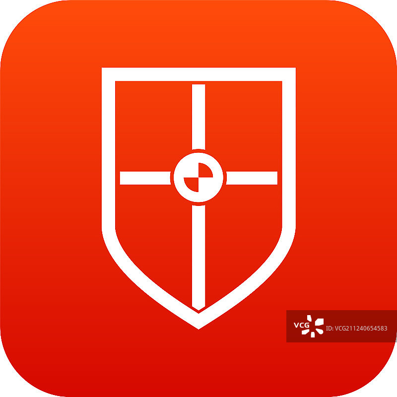 红色数字战斗盾牌图标图片素材