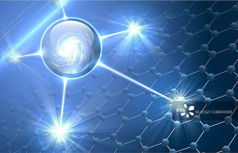 分子结构上的纳米机器人图片素材