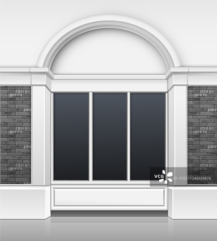 带玻璃橱窗的精品店图片素材