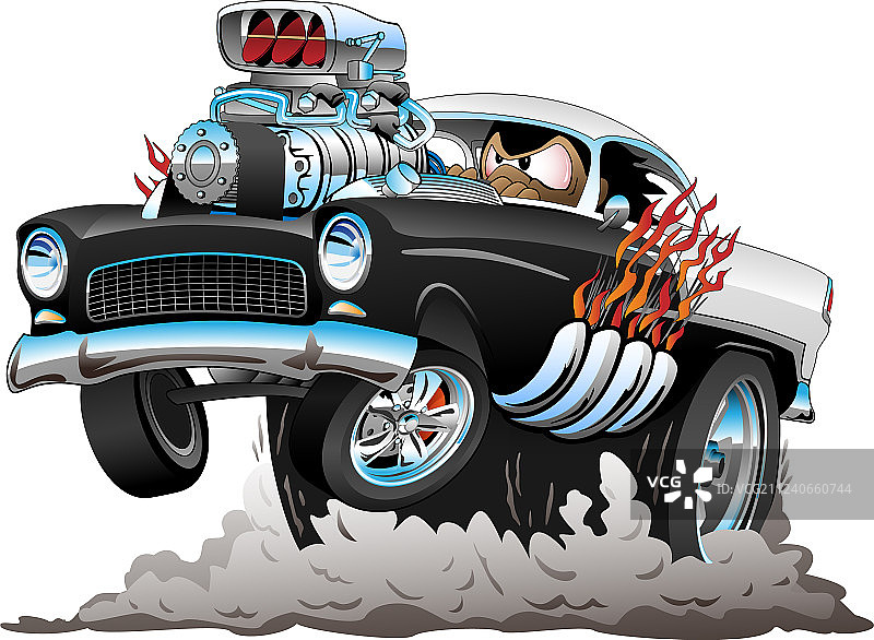 经典美式五十年代风格改装车图片素材