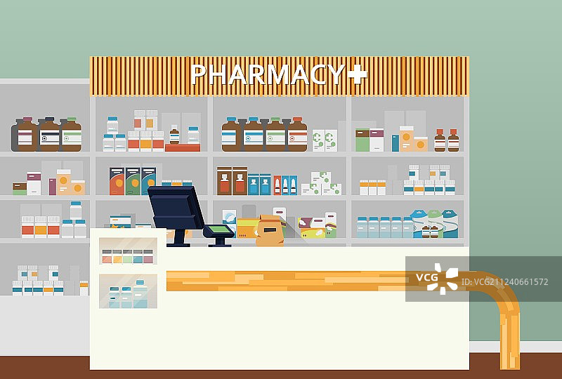 药房或药店室内设计图片素材